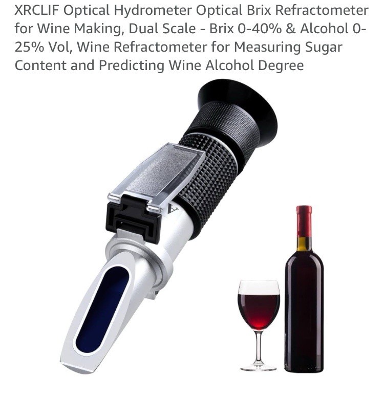 Optical Hydrometer Optical Brix Refractometer for Wine Making, Dual Scale
