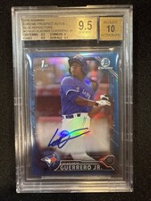 2016 Bowman Chrome Vladimir Guerrero Jr. True Blue Auto /150 1st Bowman BGS 9.5