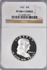 1962 Franklin Half Dollar Proof NGC PF 68 STAR CAMEO PR 68* CAM Old Holder 50C