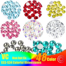 Rhinestone SS3-SS30 Crystal Non-Hotfix 3D Nail Art Glass Strass