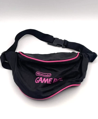 Nintendo Game Boy Fanny Pack Waist Bag Black Hot Pink Vintage