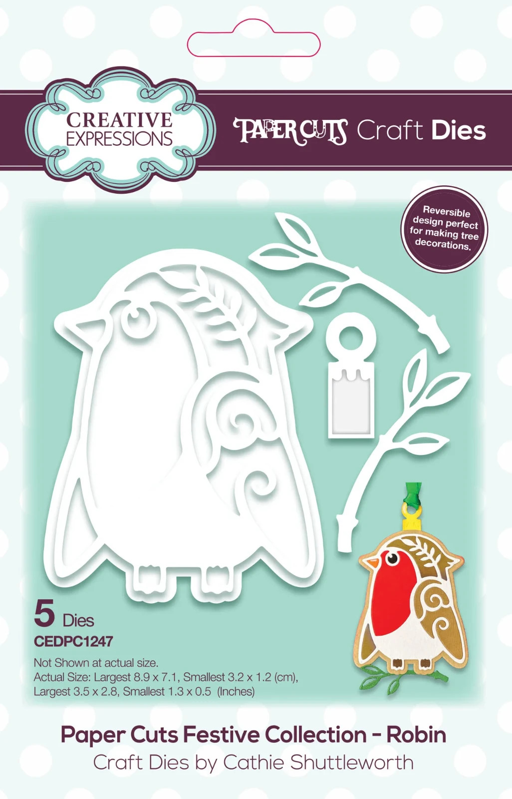 Creative Expressions Craft Dies Cathie Shuttleworth Festive Robin