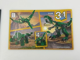 LEGO Creator 3-in-1 Instruction Manuals 31058 Mighty Dinosaurs & 31062 Robo