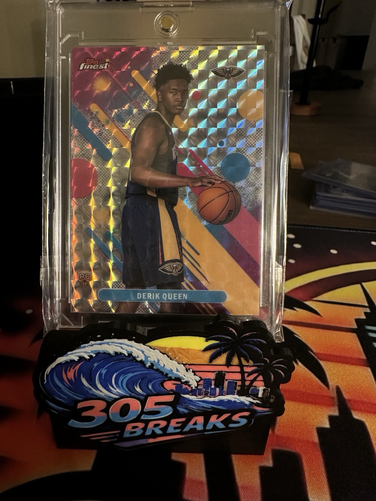 2025-26 Topps Finest Derik Queen Geometric Rookie #13 Pelicans RC Breakers Exc.