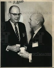 1968 Press Photo Otto A. Silha with Dr. Leo Bogart at Newspaper Conference