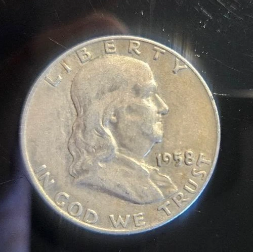 1958 D Franklin Half Dollar - 90% Silver Coin