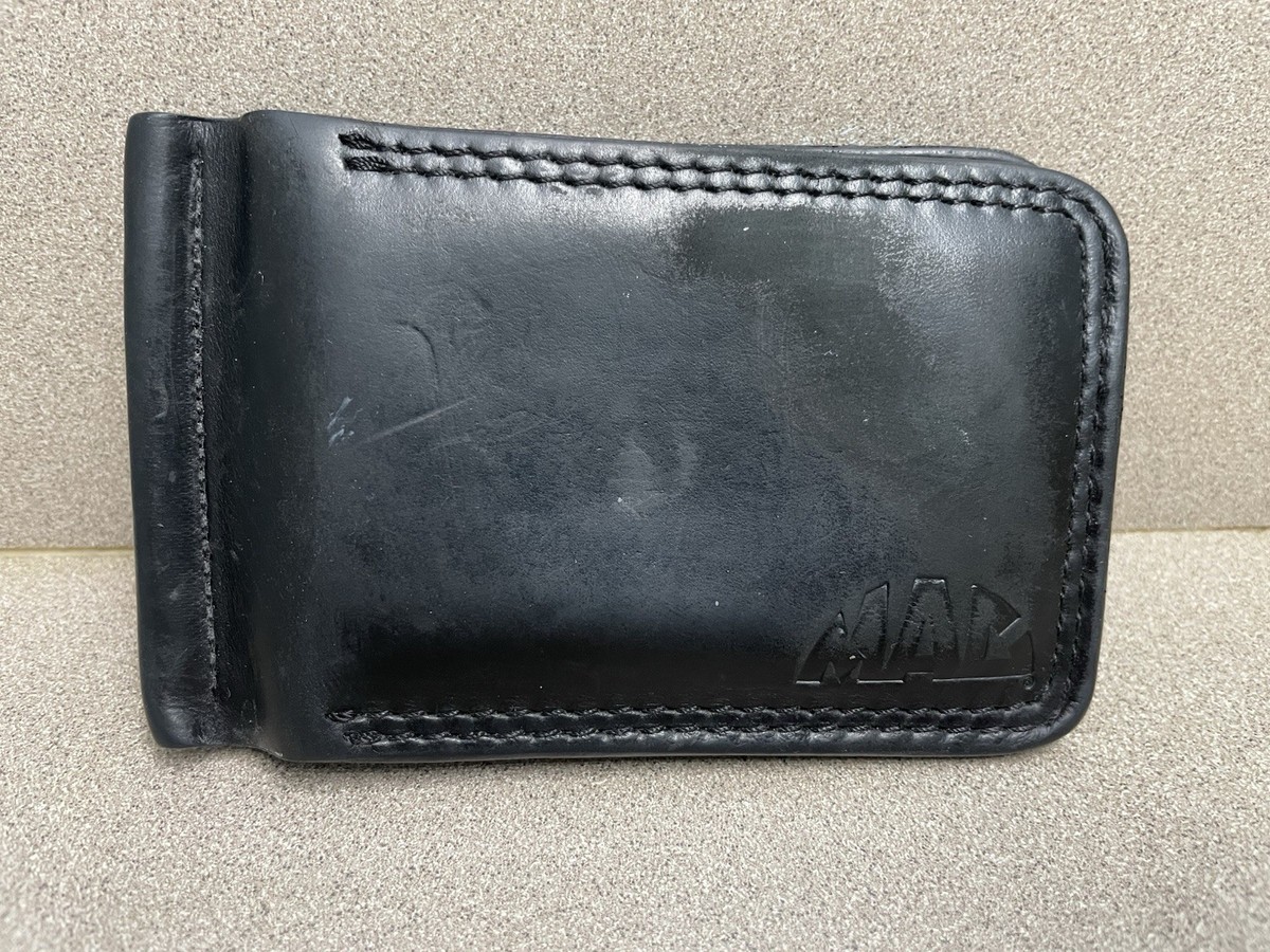 MAC TOOLS Vintage Leather Wallet Black Bifold Construction