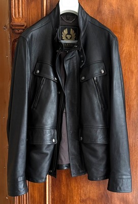 Belstaff Black Leather Like Brad Jacket Size 50 - L