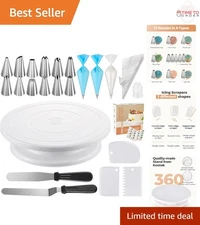 Cake Decorating Kit Polypropylene 71Pcs Baking Supplies Turntable Tips Spatulas