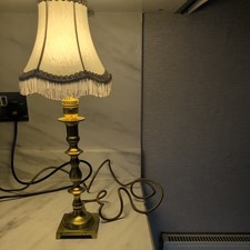  Vintage Switched Gold Brass Side Light Lamp Base Reading Light 