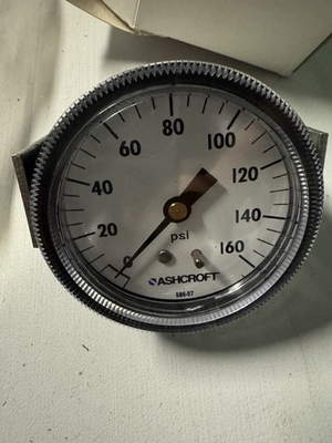 #ad Ashcroft Back Mount Pressure Gauge 0 160 PSI 2.5in Face 1 4in Conn 25W1001 $20.00