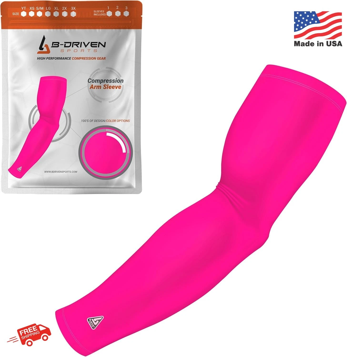 B-Driven Sports Pro-Fit Compression Arm Sleeve Volleyball UV Protection
Opens in a new window or tab