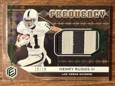 2020 Panini Henry Ruggs III Rookie #'d /10 Neon Frequency Patch Elements RC SP