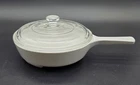 Vintage Corning Ware MW-83-B Microwave White Browning Dish Pyrex Lid P-83-C