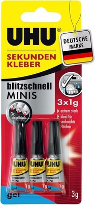 UHU Superkleber Mini Gel 3 x 1 g lose