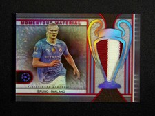 2023-24 Topps Museum UEFA Erling Haaland Patch Momentous Material Red /25