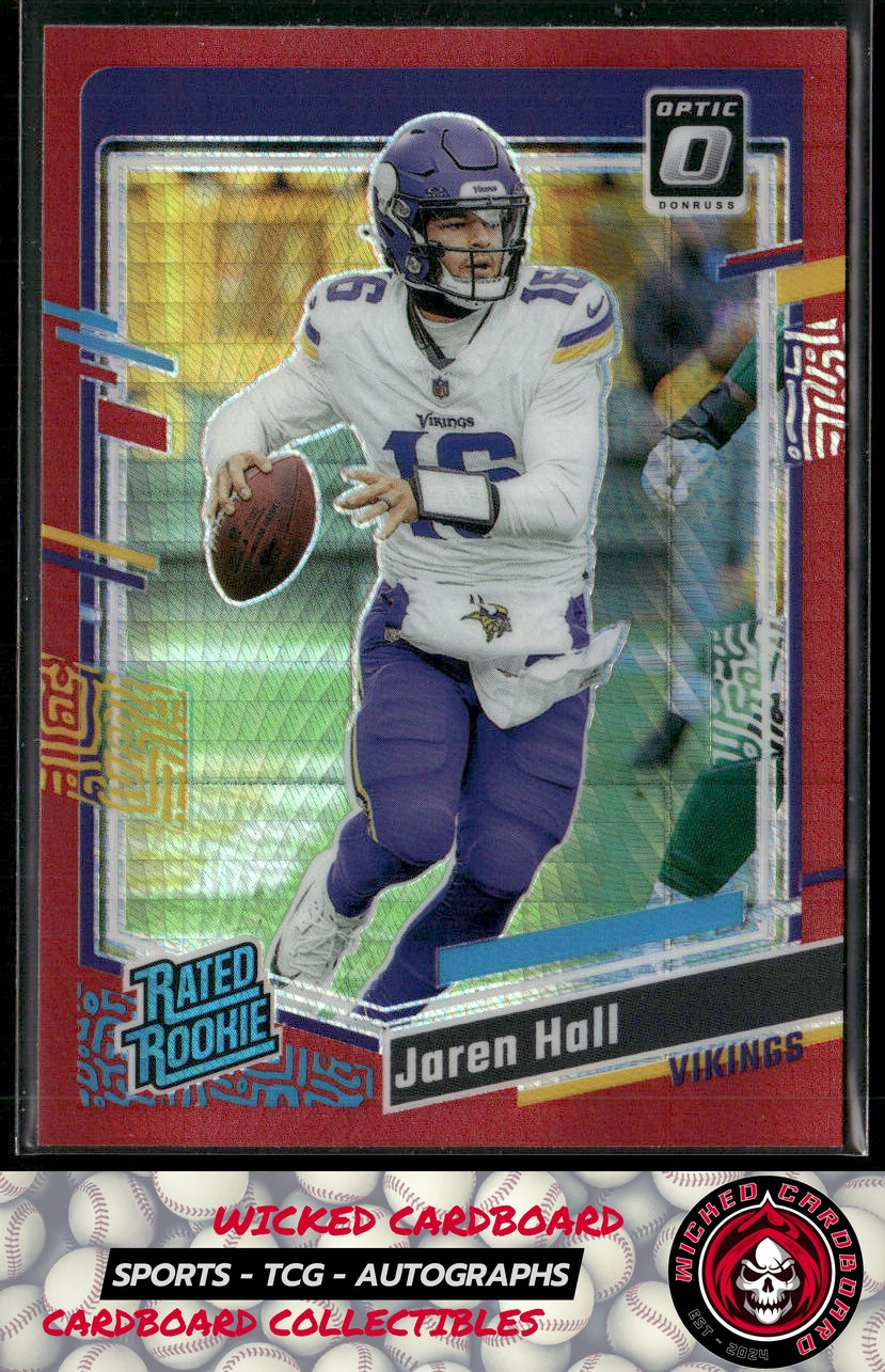 Jaren Hall 2023 Donruss Optic Red Hyper #270 RC Minnesota Vikings