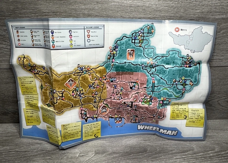 Vin Diesel Wheelman w/ Map! MINT💿! No Manual Microsoft Xbox 360 (NOT CIB) - Image 3 of 4