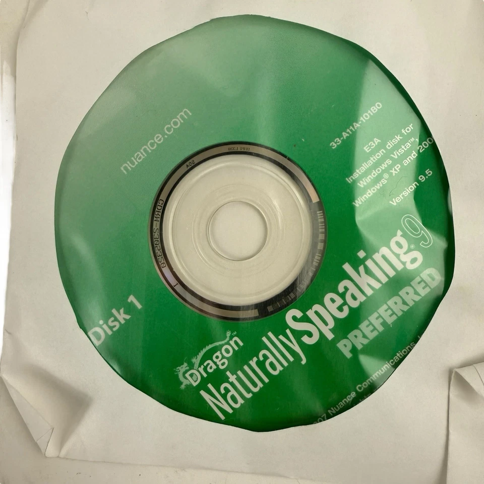 Nuance Dragon Naturally Speaking Speech Recognition Software Microphone Headset - Image 2 of 4