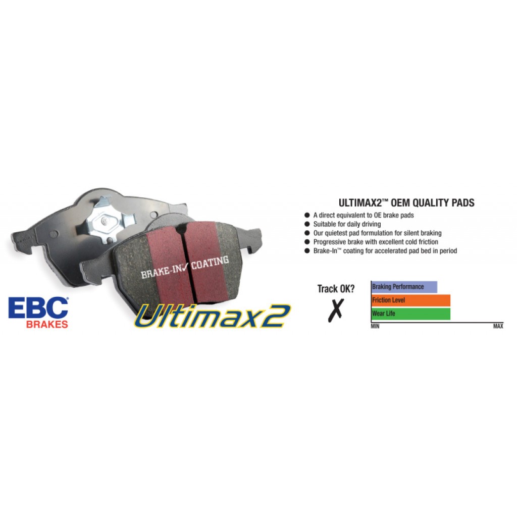 EBC For Ford GT 2005 2006 Front Brake Pads - 3.2 Ultimax2