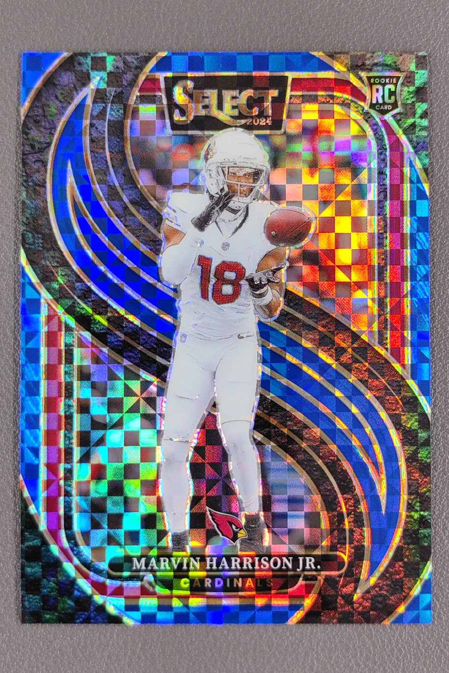 2024 Panini Select Marvin Harrison Jr. Premier Level Blue Checker RC /175