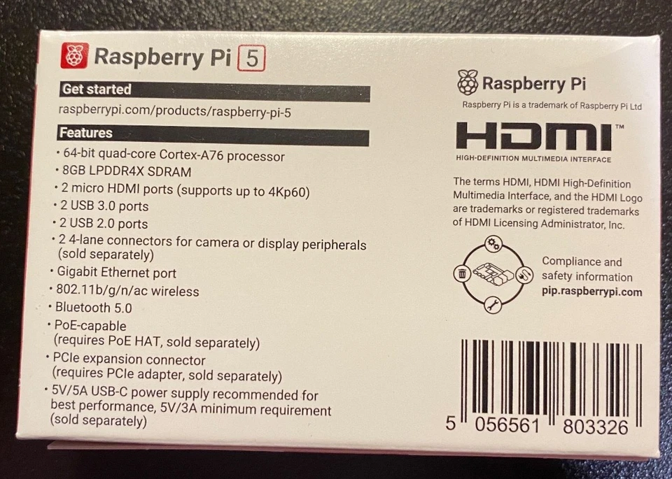 Raspberry Pi 5 8GB RAM - NIB - Image 2 of 4