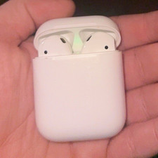 Apple AirPods Wireless Bluetooth In-Ear Earbuds w/ Charging Case White Mic