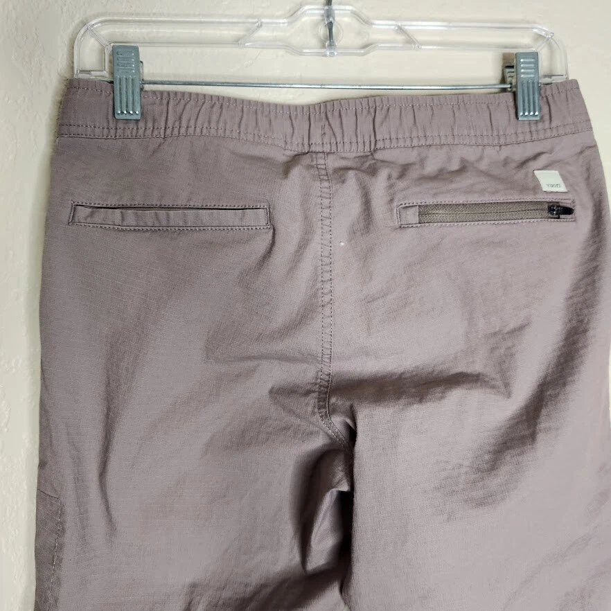 vuori ripstop cotton stretch drawstring straight leg pants