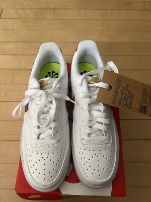 Size Nike Court Vision Low White Metallic Gold W