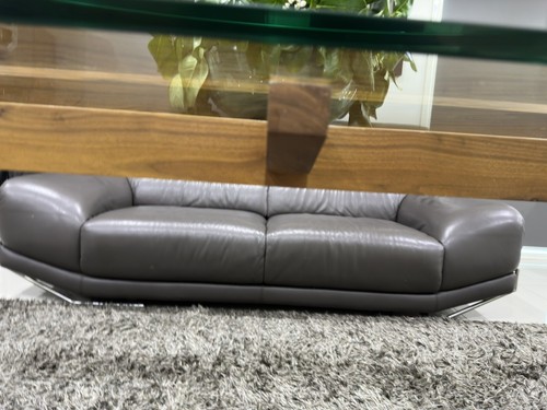 Modern 12 x Seater Glass Dinig Table with Wood Frame 2250mm x 850mm x 750mm VGC - Picture 11 of 19
