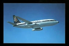 Aviation airplane chrome postcard Olympic Airlines Boeing 737-200