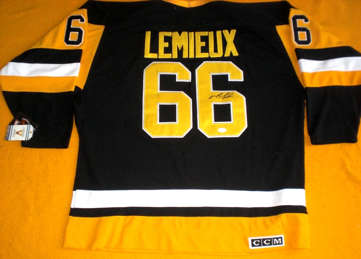 Mario LeMieux Signed Pittsburgh Penguins Authentic Gradient Starter Jersey - Size 52-R