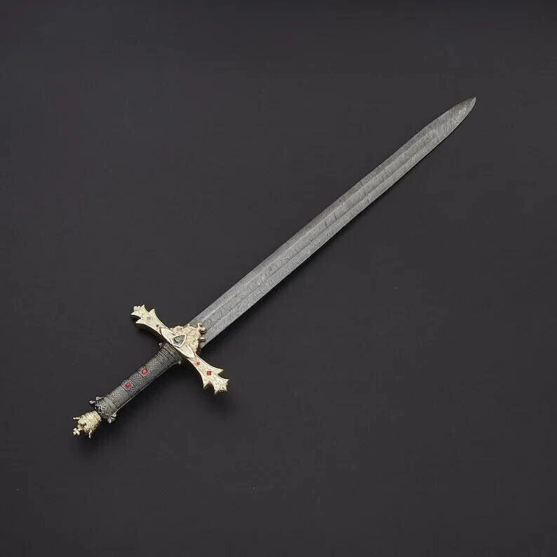 MEDIEVAL Swords, Hand Forged Damascus Steel Swords, King Swords, Christmas Gift - Image 4 of 4