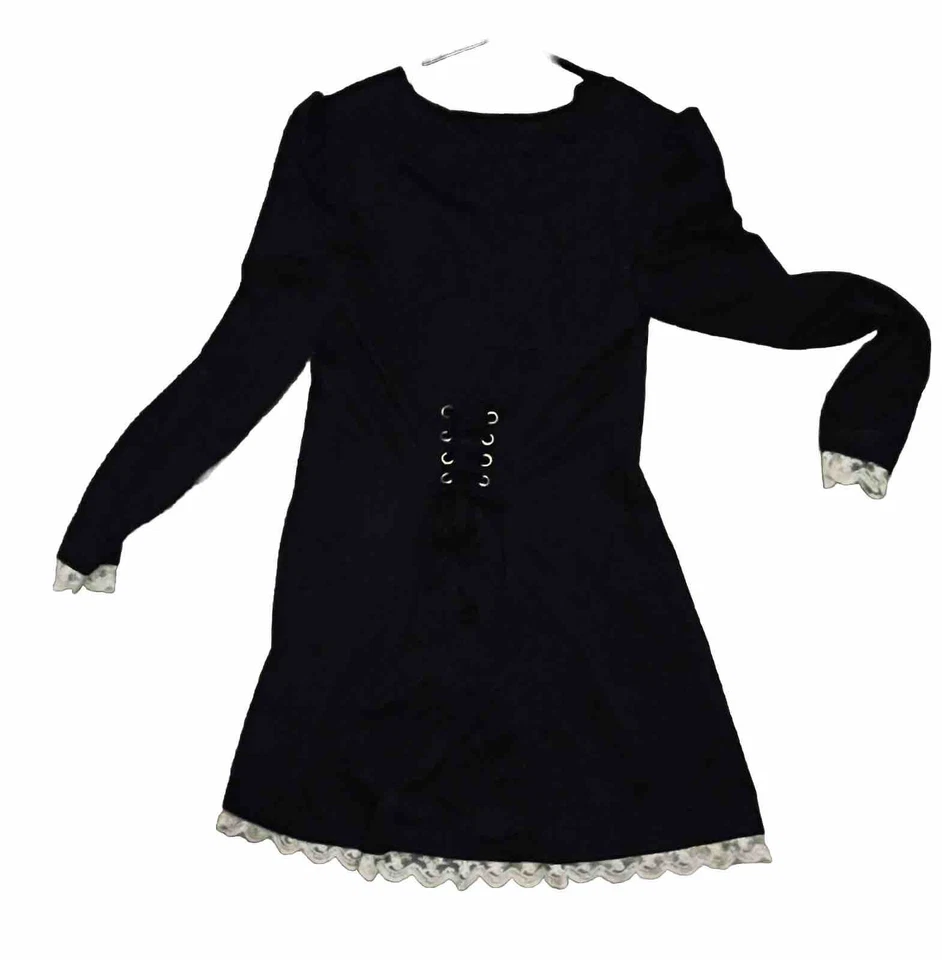 Vestido vintage blanco y negro Wednesday Adams TALLA XXL Foto 2 de 3