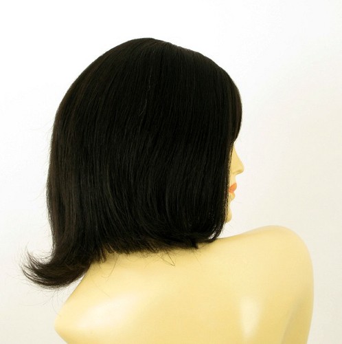 wig for women 100% natural hair black ref CORALIE 1B PERUK - Picture 7 of 8