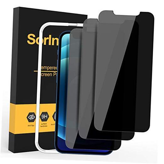 3-Pack Privacy Screen Protector for iPhone 12/12 Pro For iPhone 12/12 Pro Black