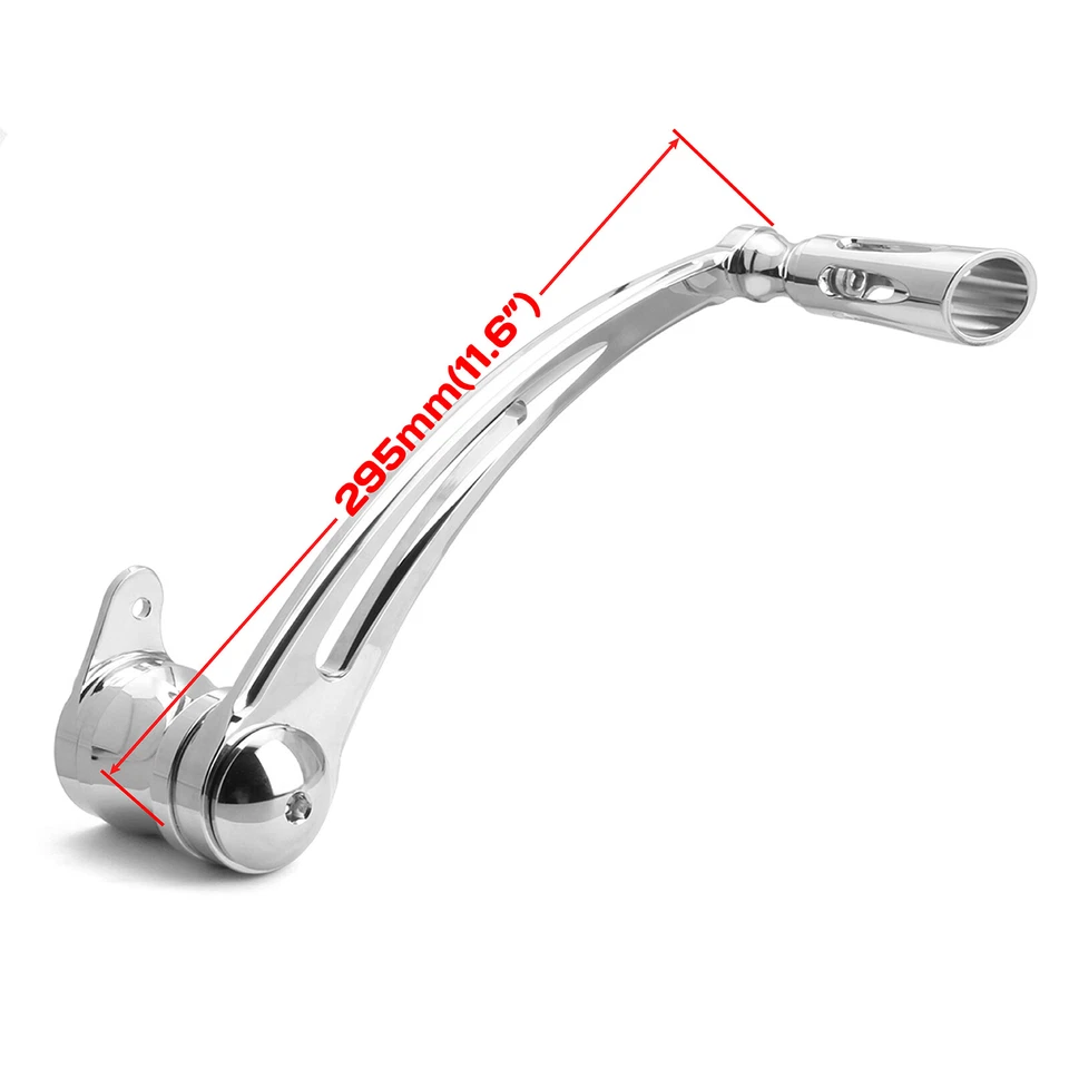 Brazo de freno cromado corte borde talón puntera palanca de cambios para Harley Touring 1997-2007 Foto 3 de 4
