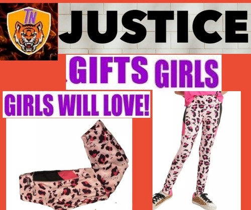 LOTE of 2 Justice Girls S 7-8 Collection X Side Peeking Blocked Leggings Pink - Picture 4 of 19