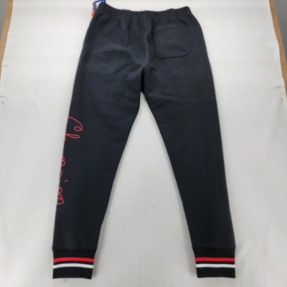 Pantalón Jogger Champion Hombre Talla Grande Tejido Inverso Logo Negro Rojo Nuevo con Etiquetas Foto 3 de 4