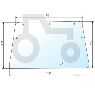 Frontscheibe oben Deutz-Fahr DX3 V/F/S (C 1200) 04366118