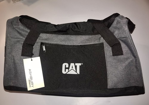 New Ashbury by Spector & Co. Duffle Travel Tote- Gray With CAT Logo - Picture 4 of 6
