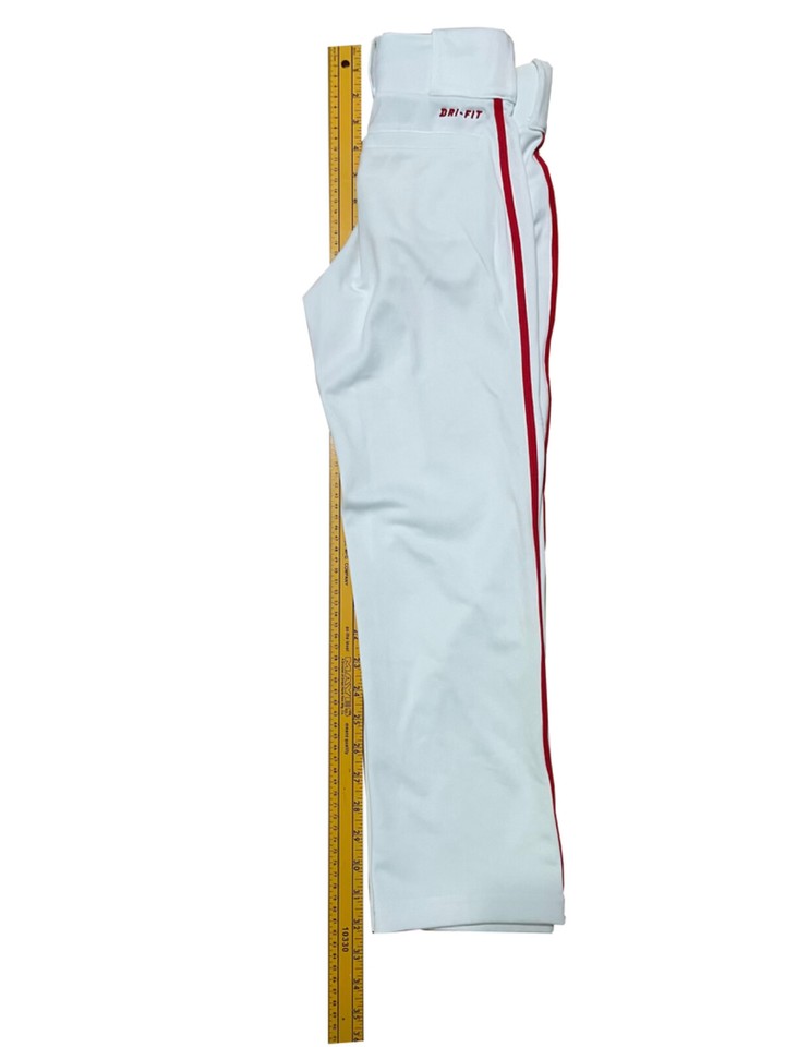 Nike Boys DriFIT White Red Piping Baseball Pants Youth Size Small eBay
