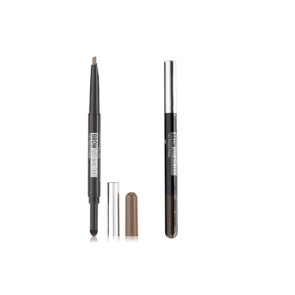 4 x Maybelline Brow Natural Duo 2 in 1 Pencil and Powder Brown 0.15g - Image 2 of 4