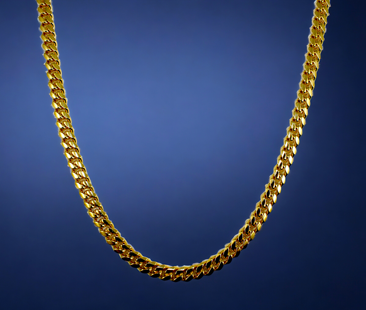 Catena Cubana Miami In Argento Sterling 925: Collana Placcata Oro - Foto 7