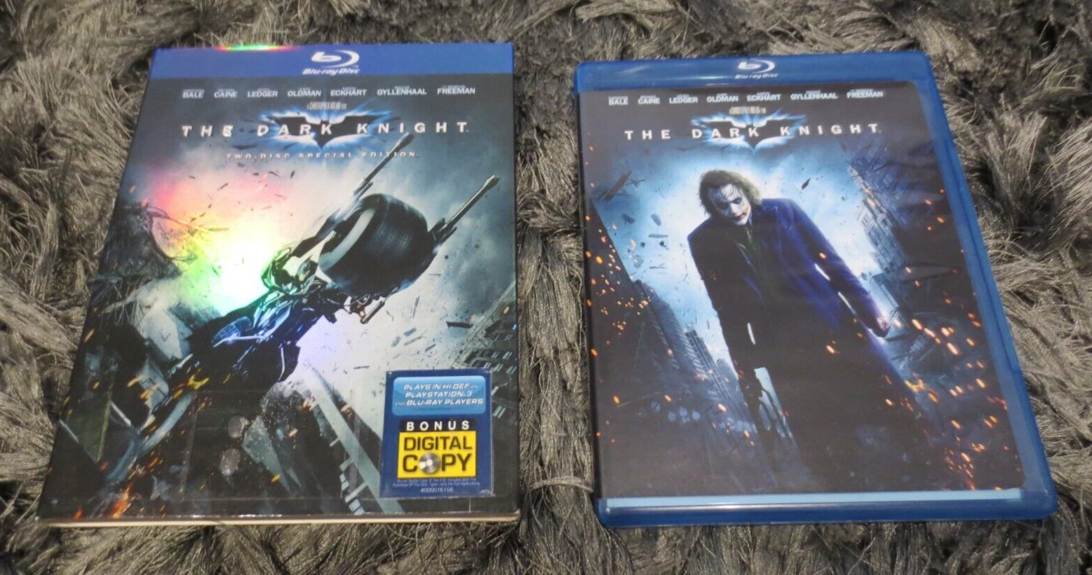 The Dark Knight Blu Ray 2008 3 Disc Dust Cover Widescreen Region 1 Bale Ledger