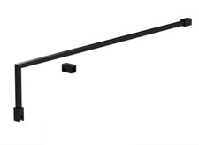 FIXED Support Bar Arm for Walk in Wet Room Shower Screen Panel Glass 8mm Black F