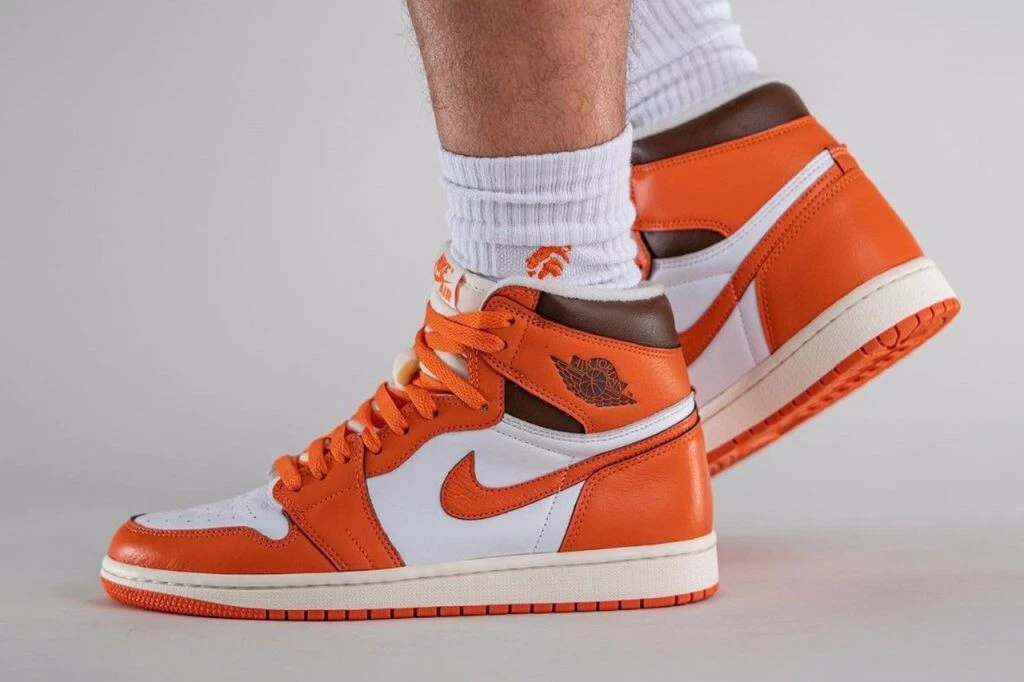 AIR JORDAN 1 HIGH OG WMNS STARFISH WHITE STARFISH CACAO WOW SAIL UK size  8 | eBay