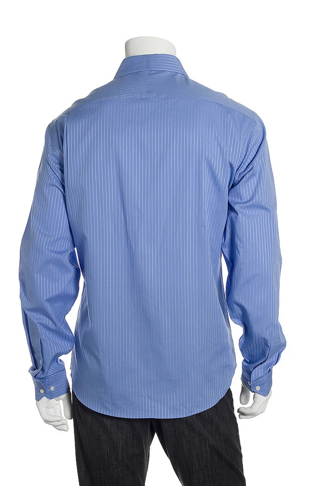 Camisa deportiva Ben Sherman a rayas con botones (grande, azul) L LRG LGE LG Foto 3 de 4