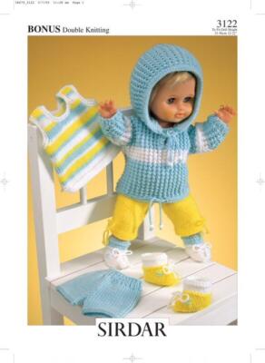 Sirdar Strick Muster - Hayfield Bonus Dk, Puppen Outfit 3122