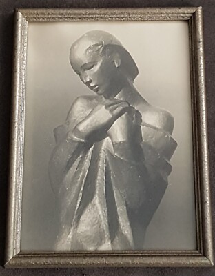 Foto im Rahmen 1944 Skulptur ''Adagio'' 1923 - Georg Kolbe 17,5 x 24 cm